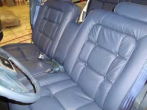 Reupholstered caddy leather seats